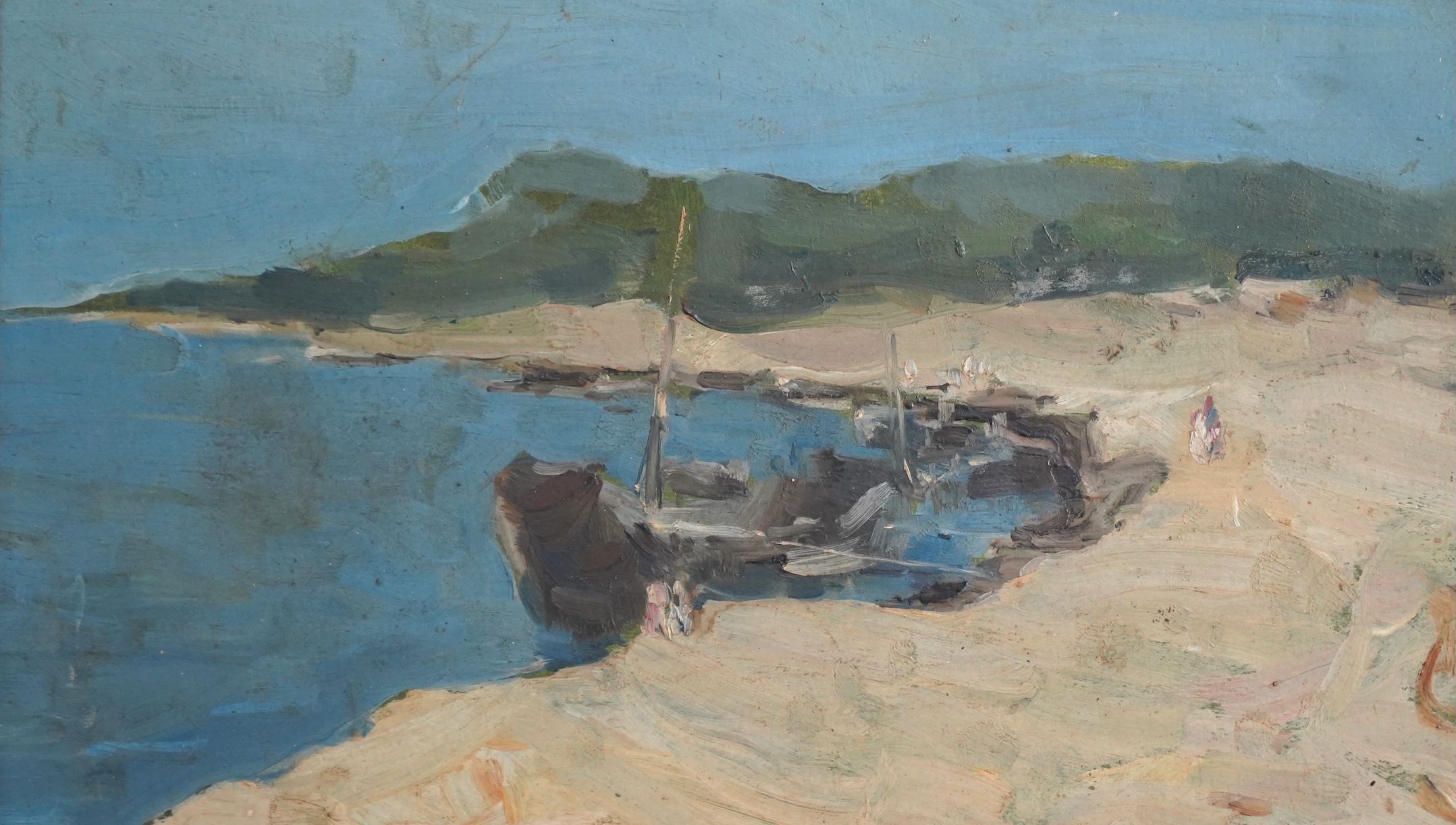 Nicholas Kalmakoff, Russian 1873-1955, 'On the coast of Japan'